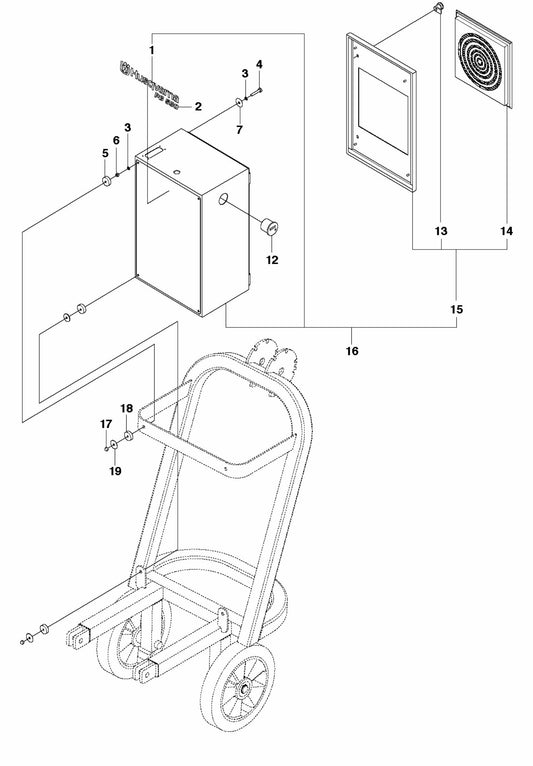 PG 530 (SN 0904-01 and forward) Electrical Box Externals Assembly Parts