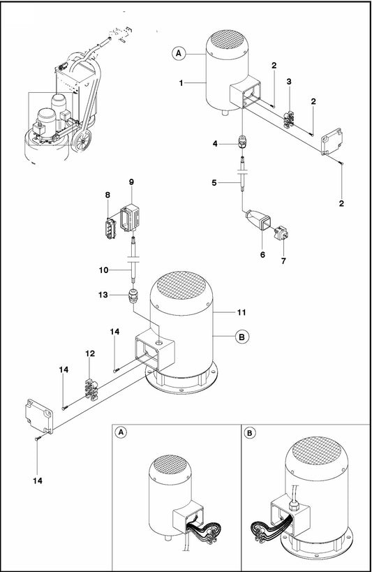 PG 530 (SN 0904-01 and forward) Motor Assembly Parts