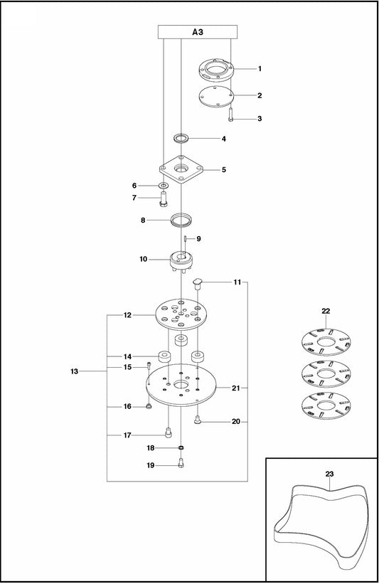 PG 530 (SN 0904-01 and forward) Grinding Head Assembly-3 Parts