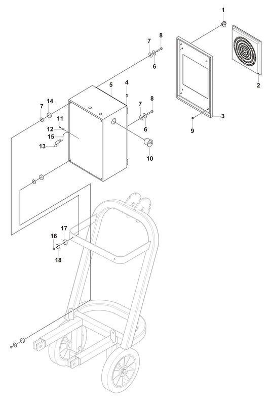 PG 530 (Upto Serial 1208-3) Electrical Box Externals Assembly Parts