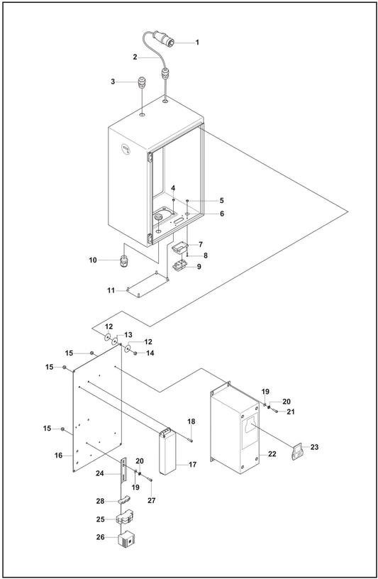 PG 530 (Upto Serial 1208-3) Electrical Box Internals 3 Phase Assembly Parts