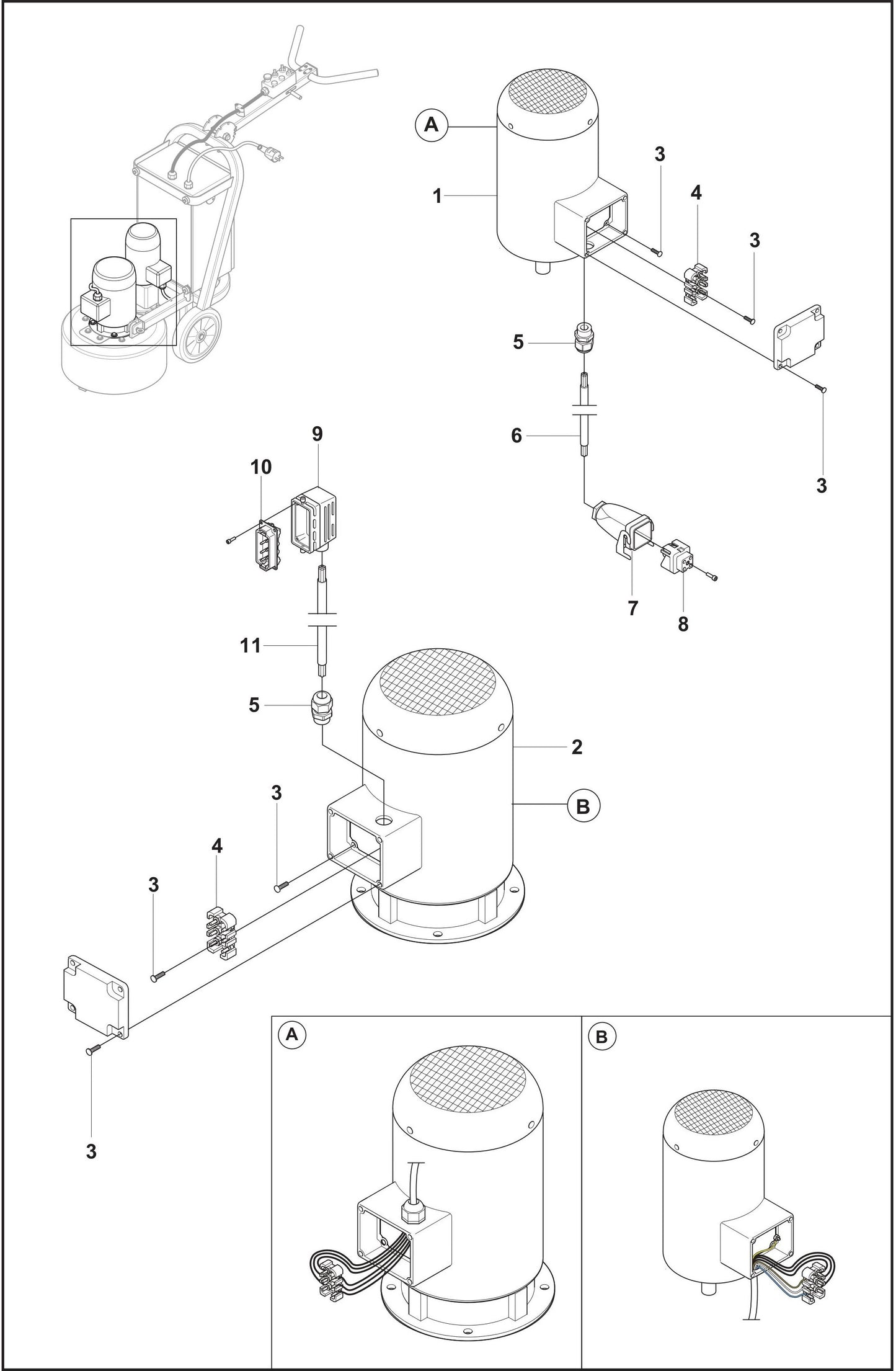 PG 530 (Upto Serial 1208-3) Motor Assembly Parts