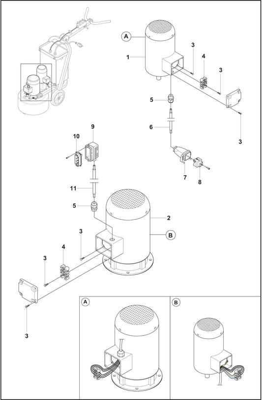 PG 530 (Upto Serial 1208-3) Motor Assembly Parts
