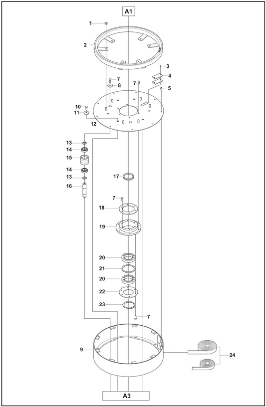 PG 530 (Upto Serial 1208-3) Grinding Head Assembly-1 Parts
