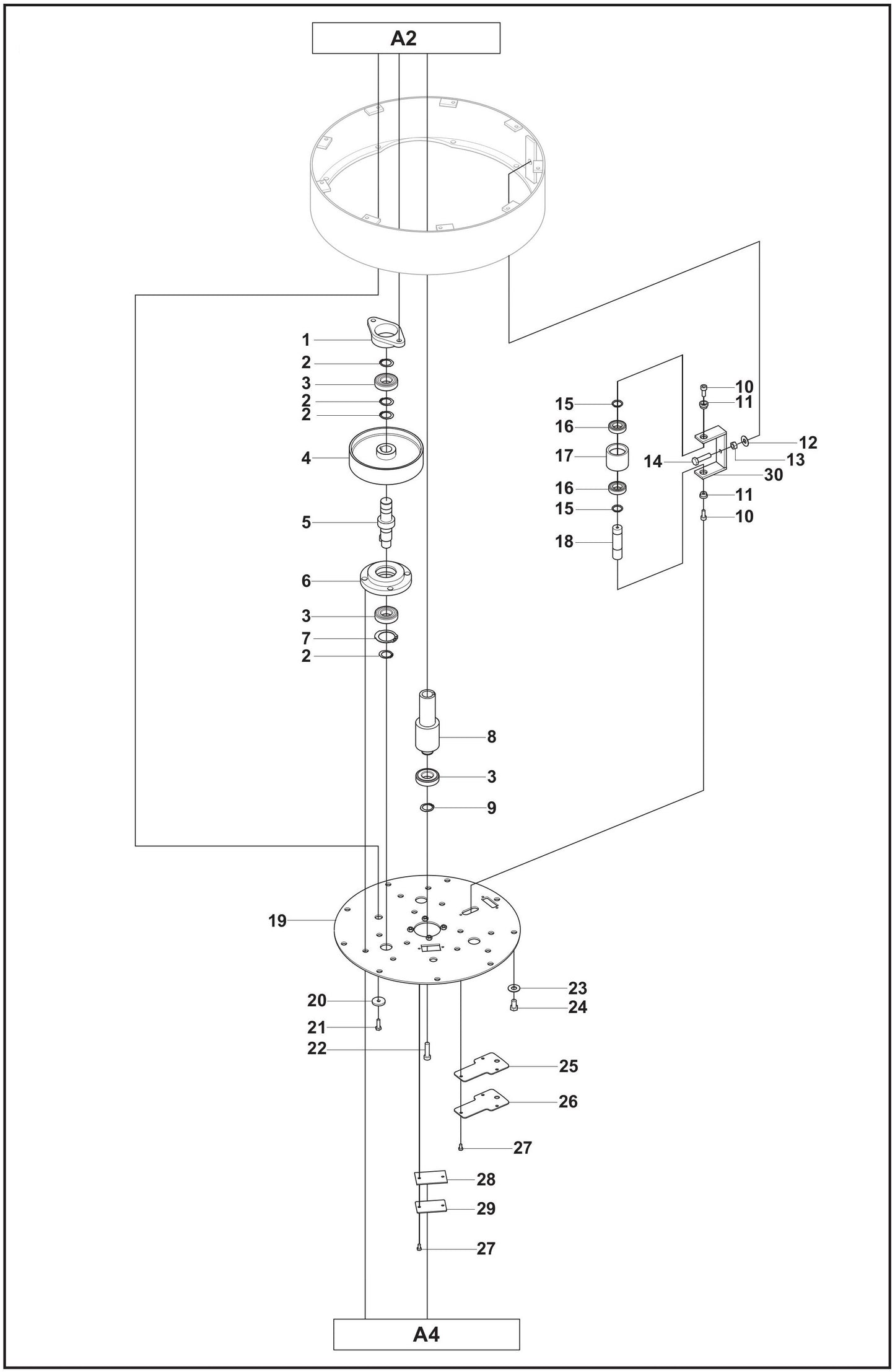 PG 530 (Upto Serial 1208-3) Grinding Head Assembly-2 Parts
