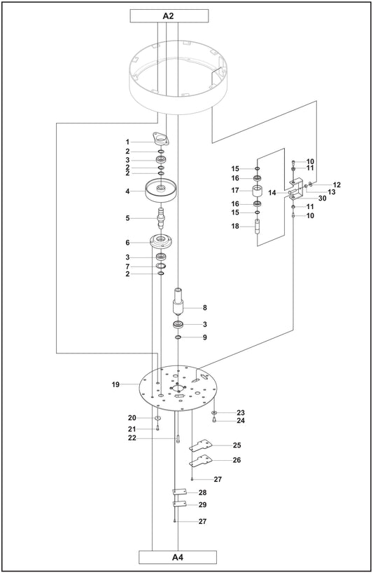 PG 530 (Upto Serial 1208-3) Grinding Head Assembly-2 Parts