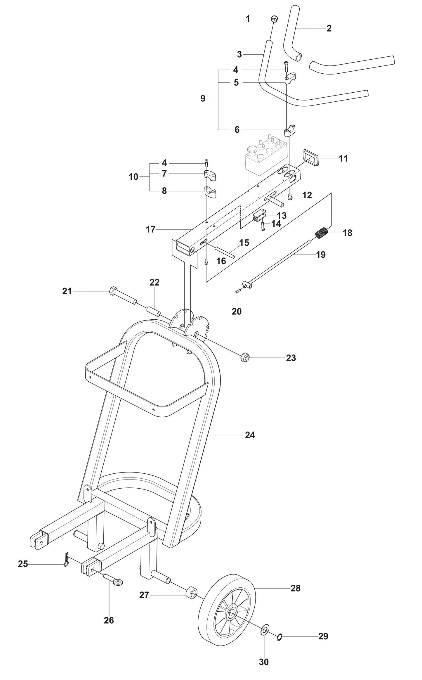 PG 530 (Upto Serial 1208-3) Chassis/Frame Assembly Parts