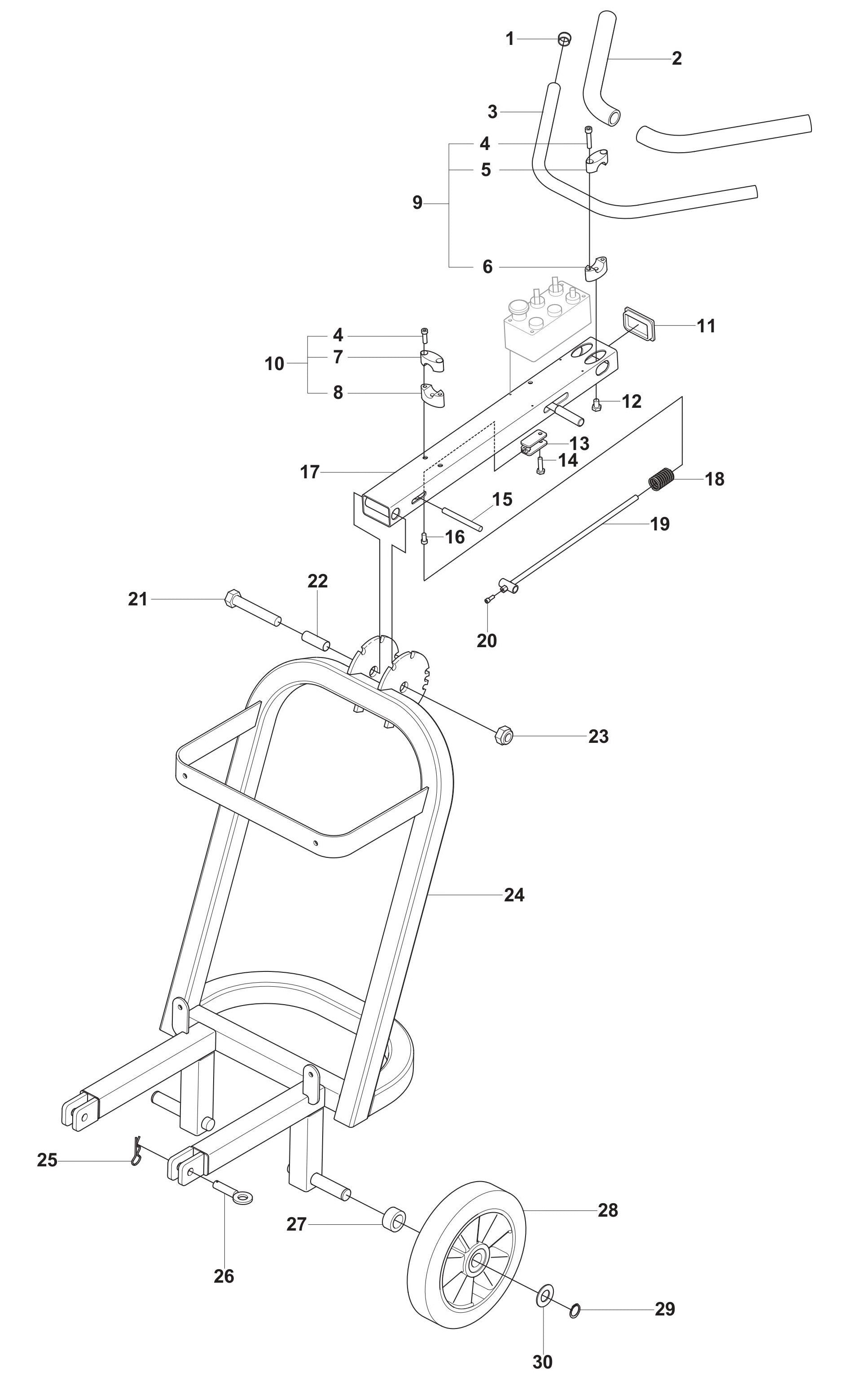 PG 530 (Upto Serial 1208-3) Chassis/Frame Assembly Parts