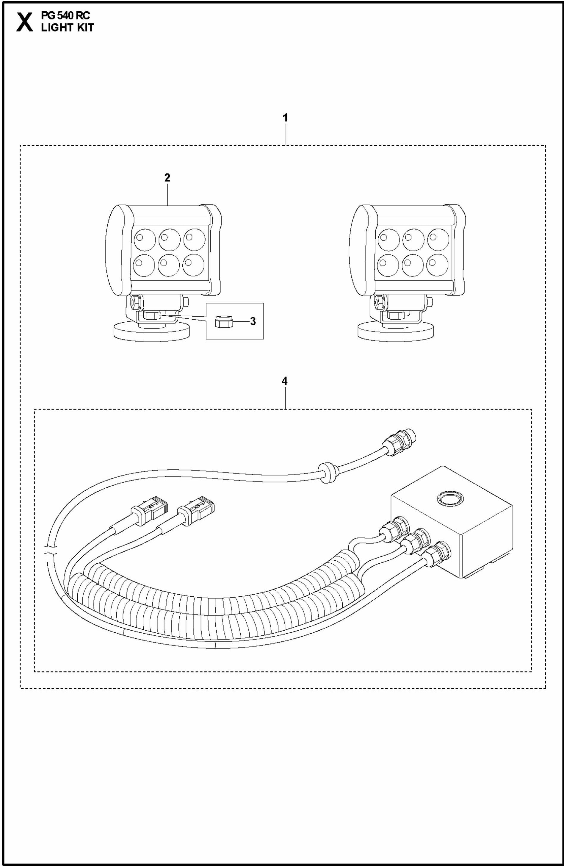 PG 540 2.2 kW Light Kit Assembly Parts