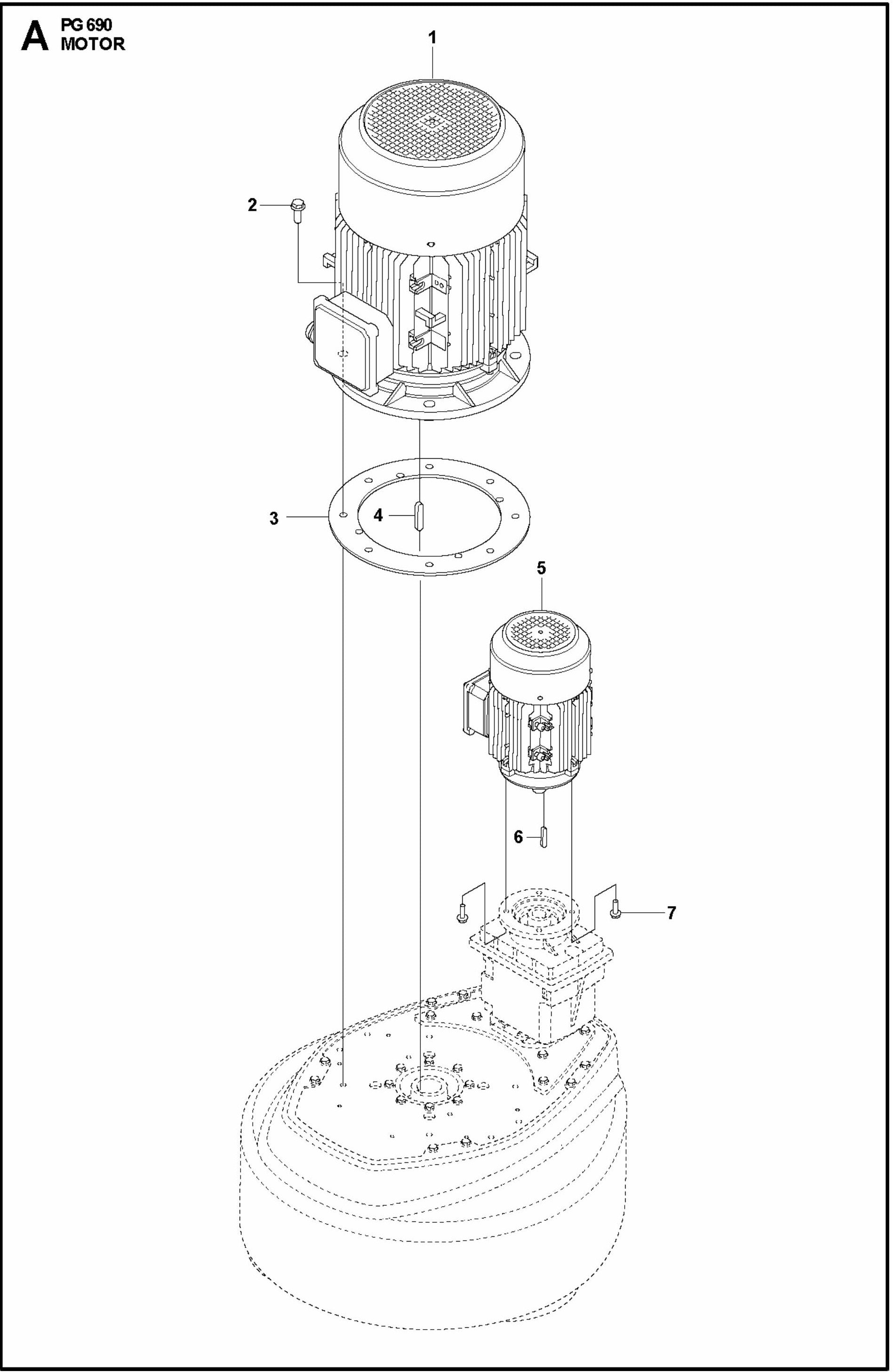PG 690 Motor Assembly Parts