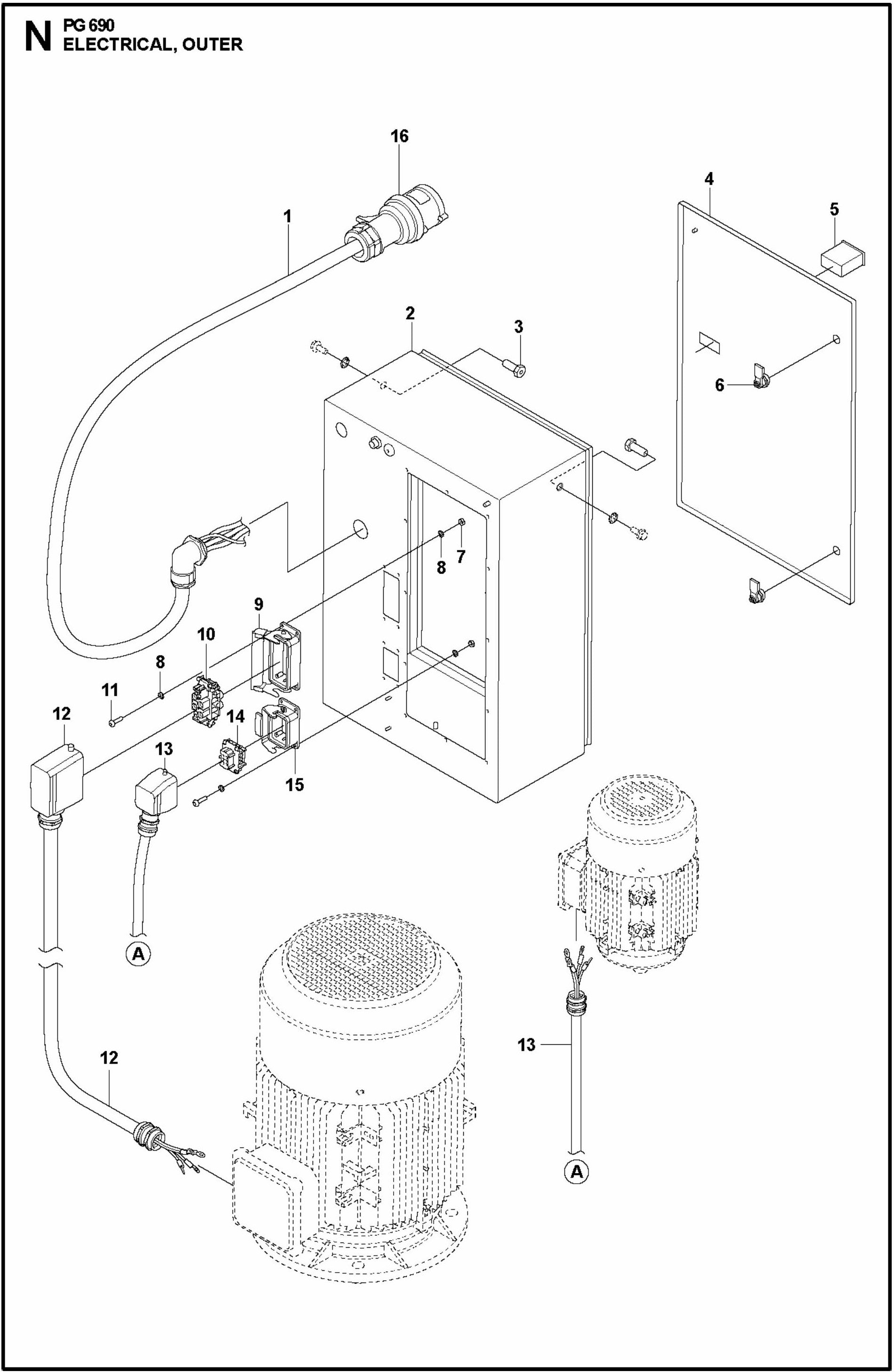 PG 690 Electrical, Outer Assembly Parts