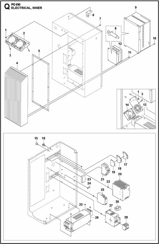 PG 690 Electrical, Inner Assembly Parts