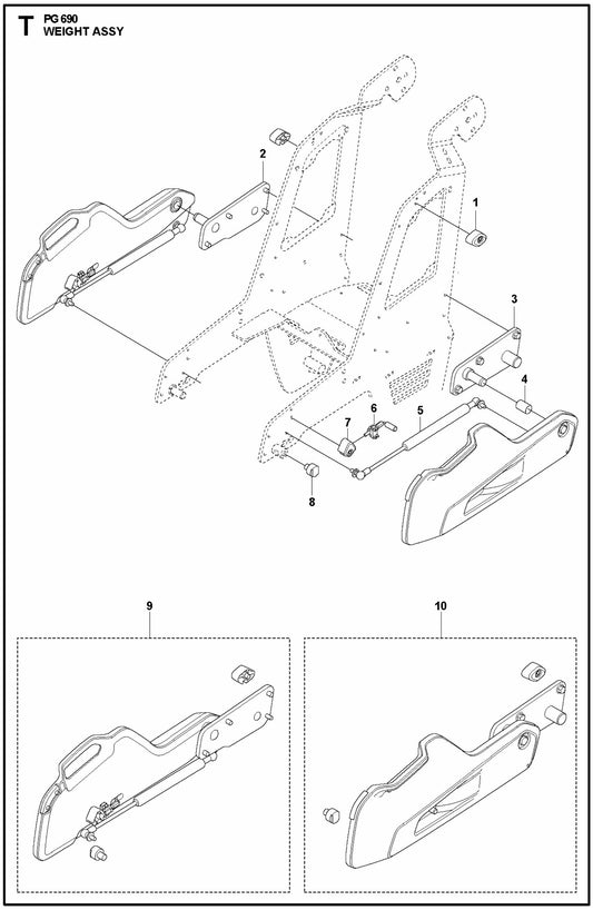 PG 690 Weight Assembly Parts