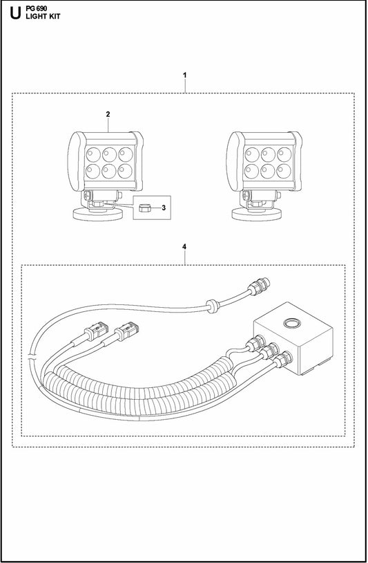 PG 690 Light Kit Assembly Parts