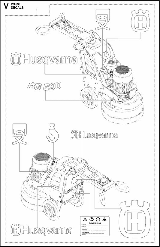 PG 690 Decals Assembly Parts