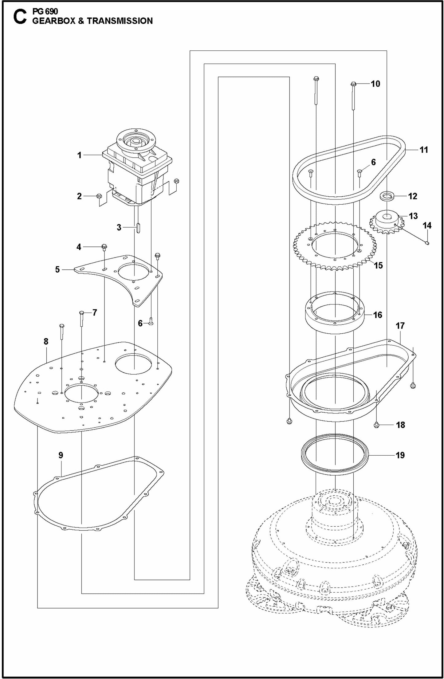 PG 690 Gearbox And Transmission Assembly Parts
