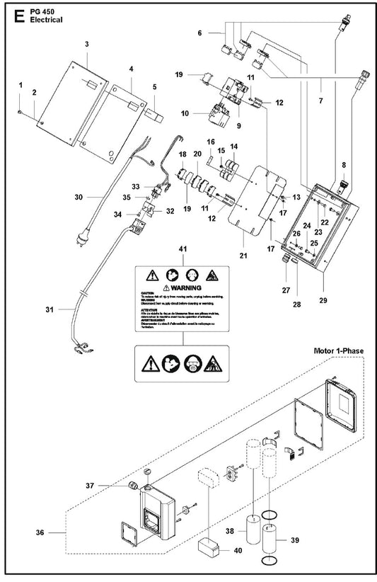 Electrical Parts for PG 450 2018-02 By Husqvarna