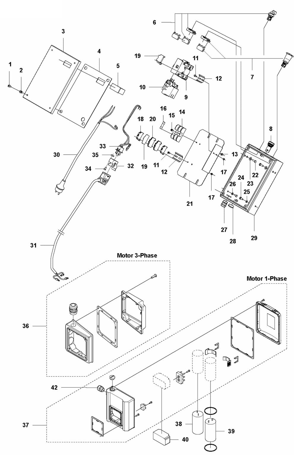 PG 400 v.4 Electrical Assembly Parts By Husqvarna