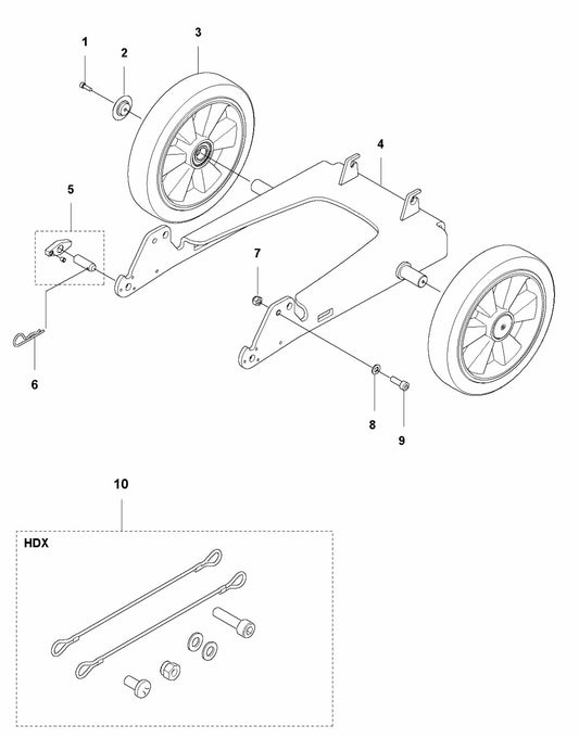 PG 400 v.4 Chassis/Frame Assembly Parts By Husqvarna