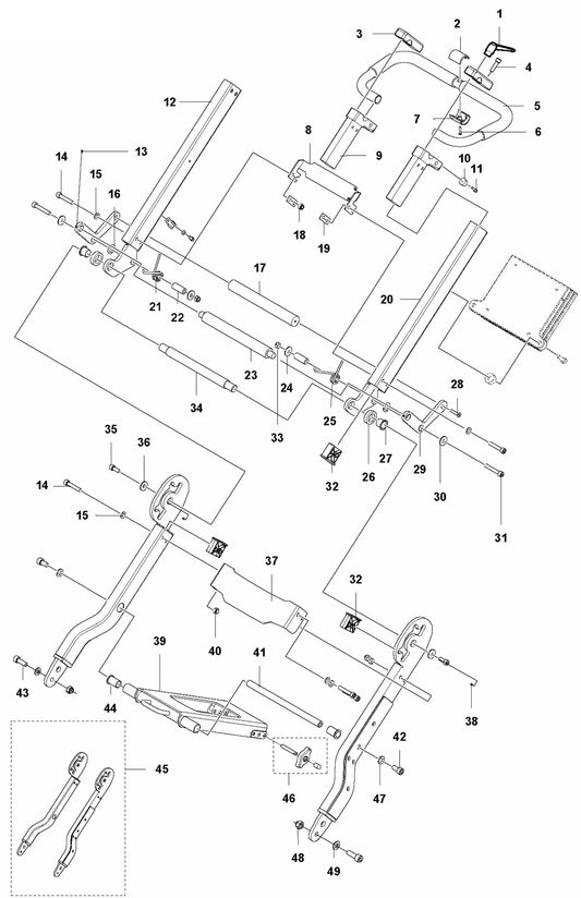 PG 400 v.4 Frame Assembly Parts By Husqvarna