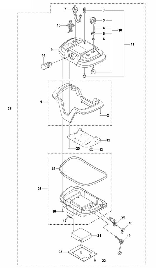 PG 680 RC Remote Control Assembly Parts By Husqvarna