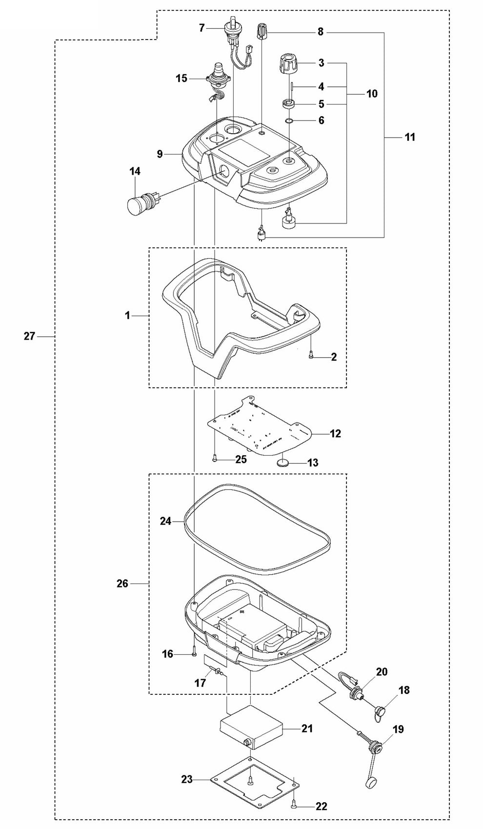 PG 680 RC Remote Control Assembly Parts By Husqvarna