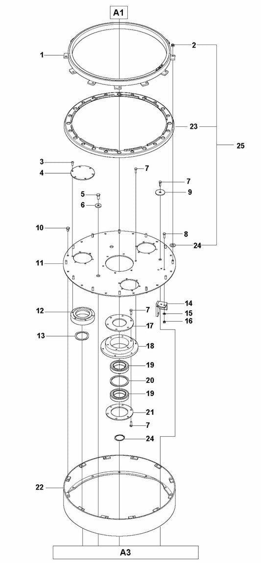 PG 680 RC Grinder Assembly Parts-2 By Husqvarna