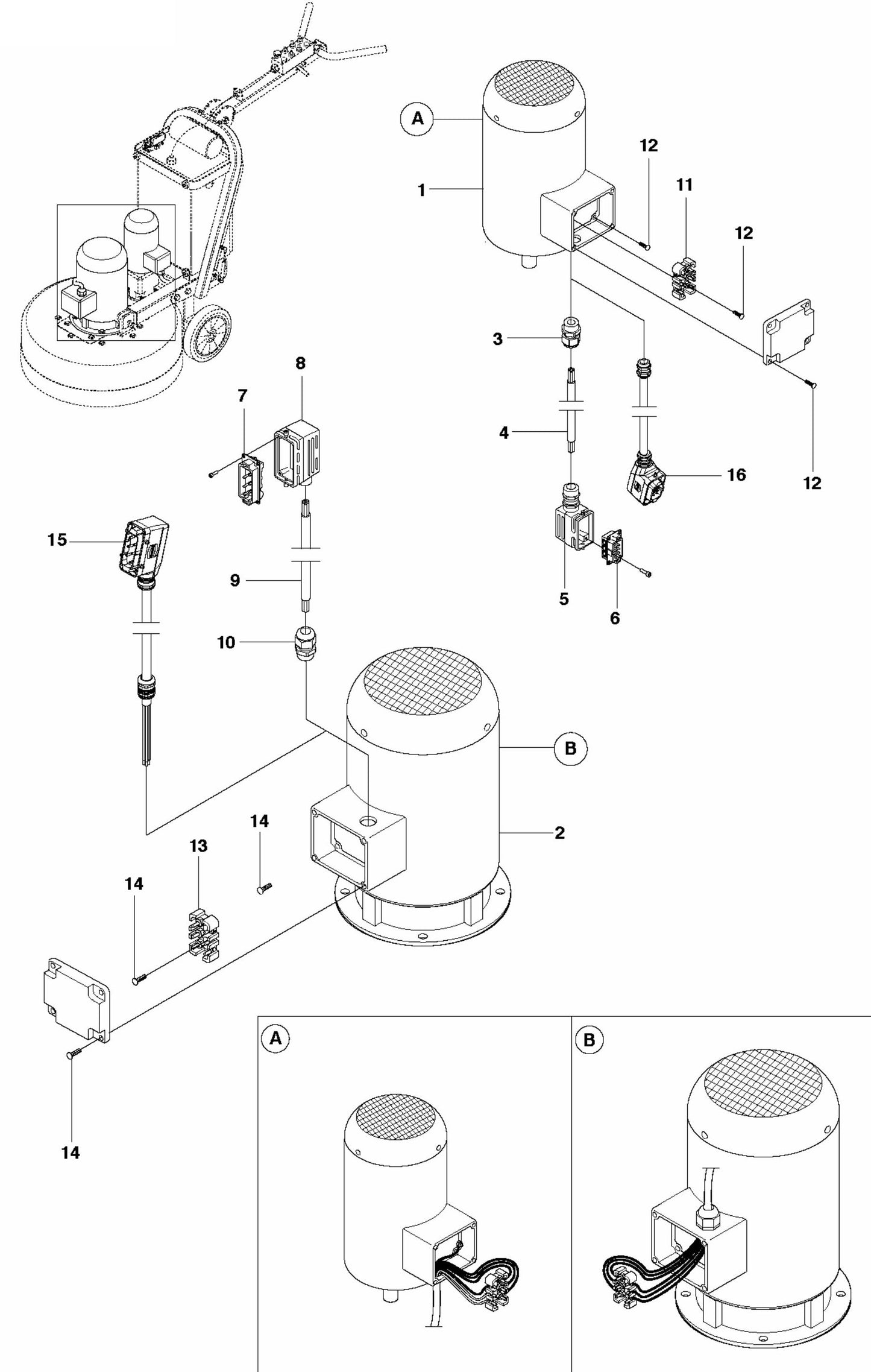 PG 680 RC Electrical Assembly Parts-3 By Husqvarna