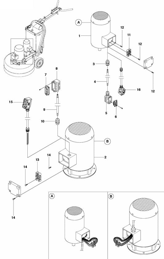 PG 680 RC Electrical Assembly Parts-3 By Husqvarna