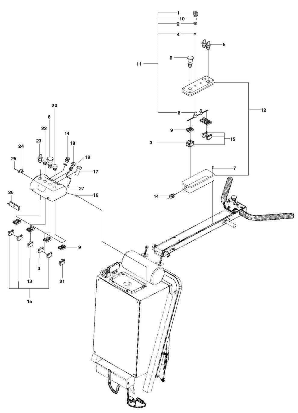 PG 680 RC Controls Assembly Parts By Husqvarna