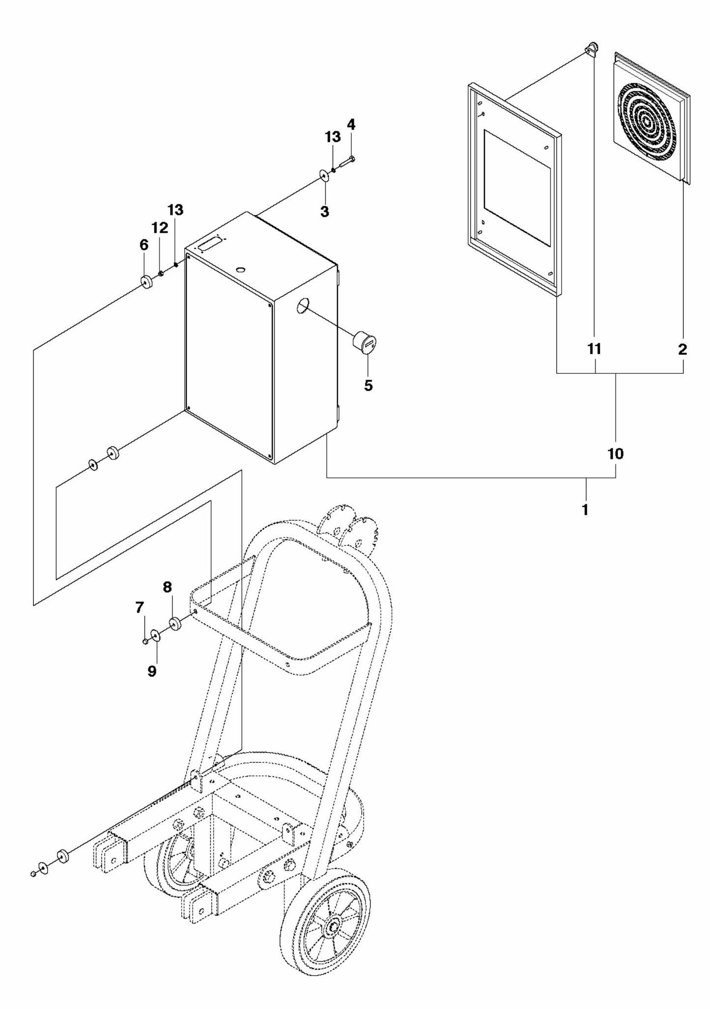 Chassis/Frame Assembly Parts-2 For PG 680 By Husqvarna