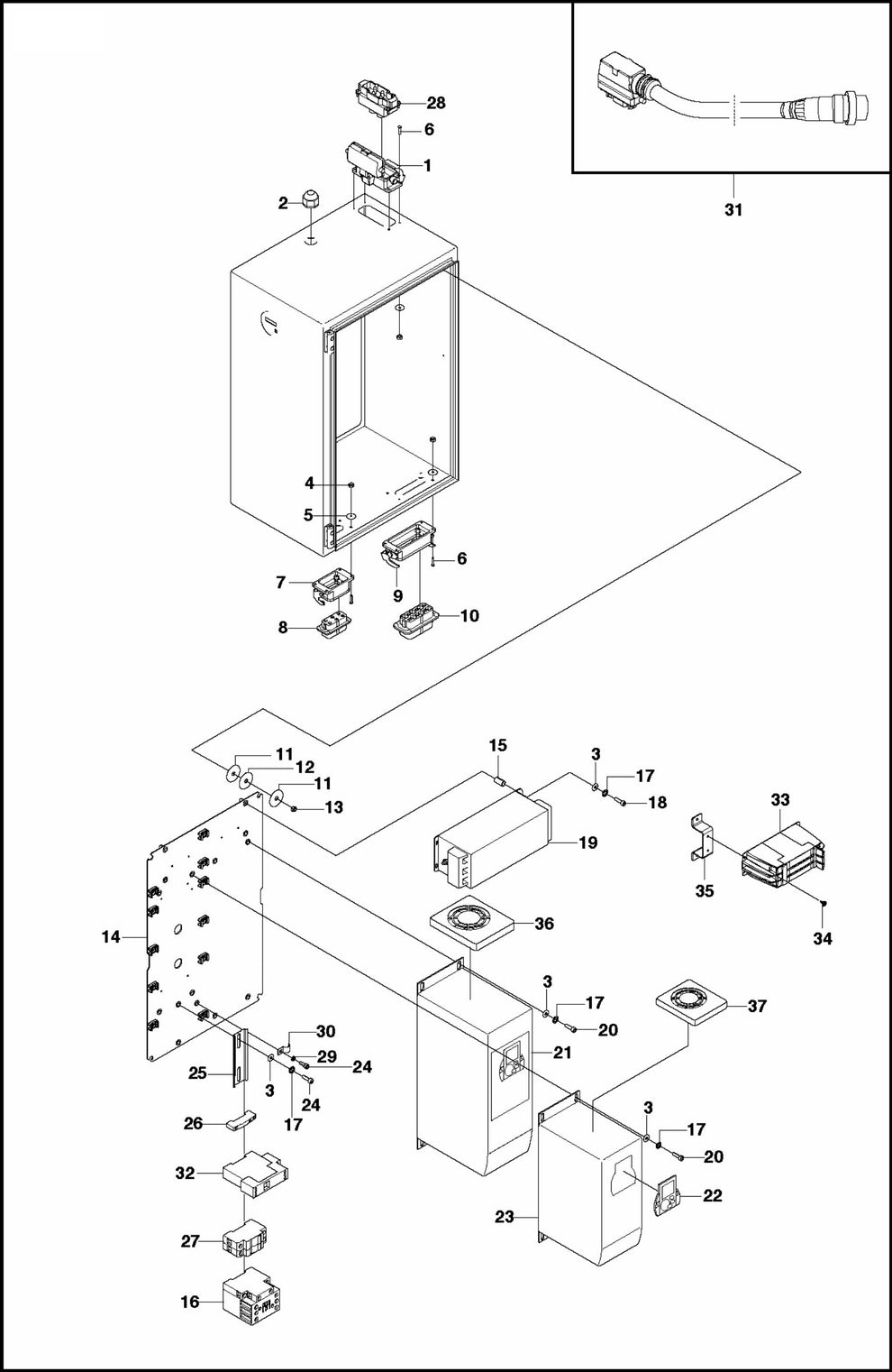 Electrical Assembly Parts-2 For PG 680 By Husqvarna