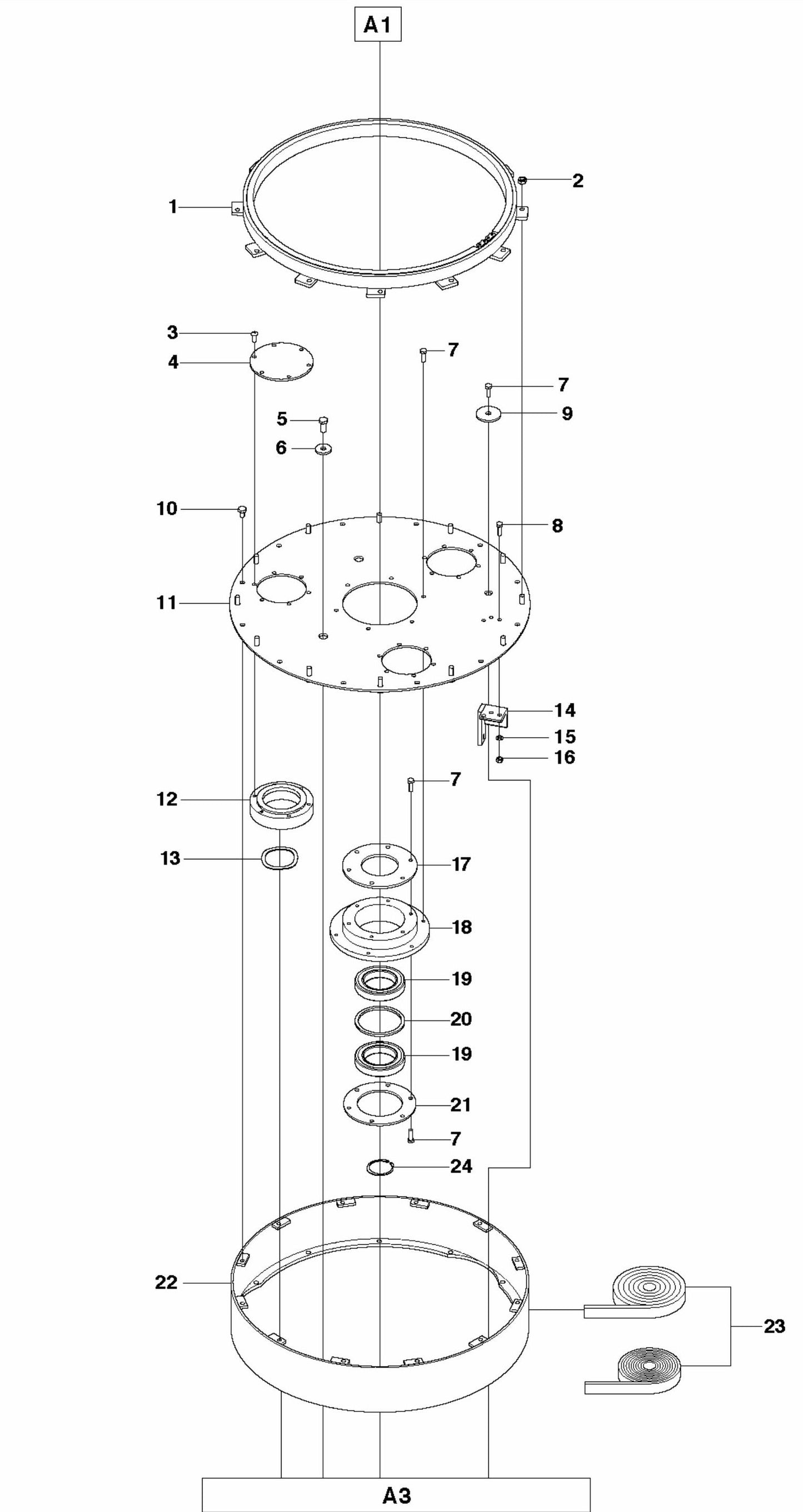 Grinding Head Assembly Parts-2 For PG 680 By Husqvarna