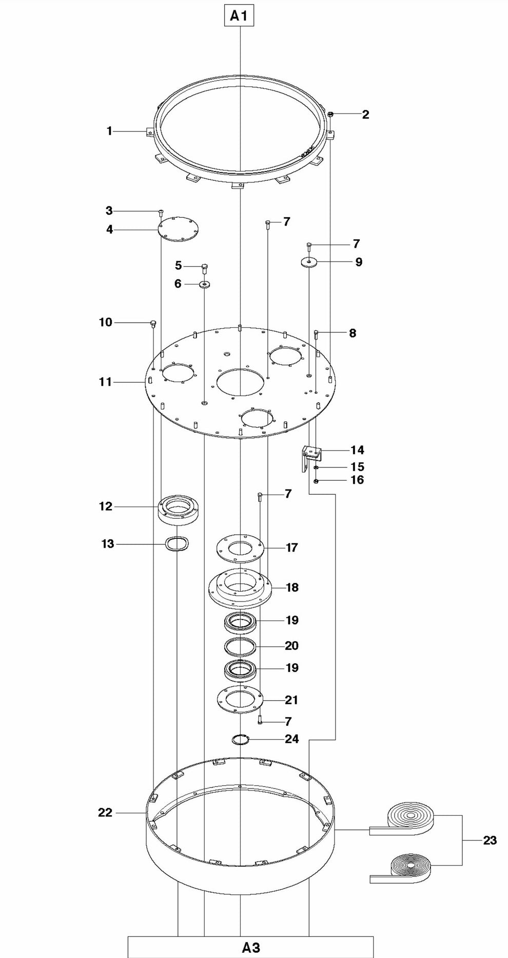 Grinding Head Assembly Parts-2 For PG 680 By Husqvarna