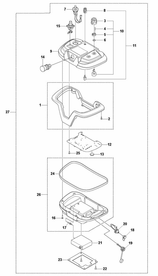 PG 820 RC Remote Control Assembly Parts By Husqvarna