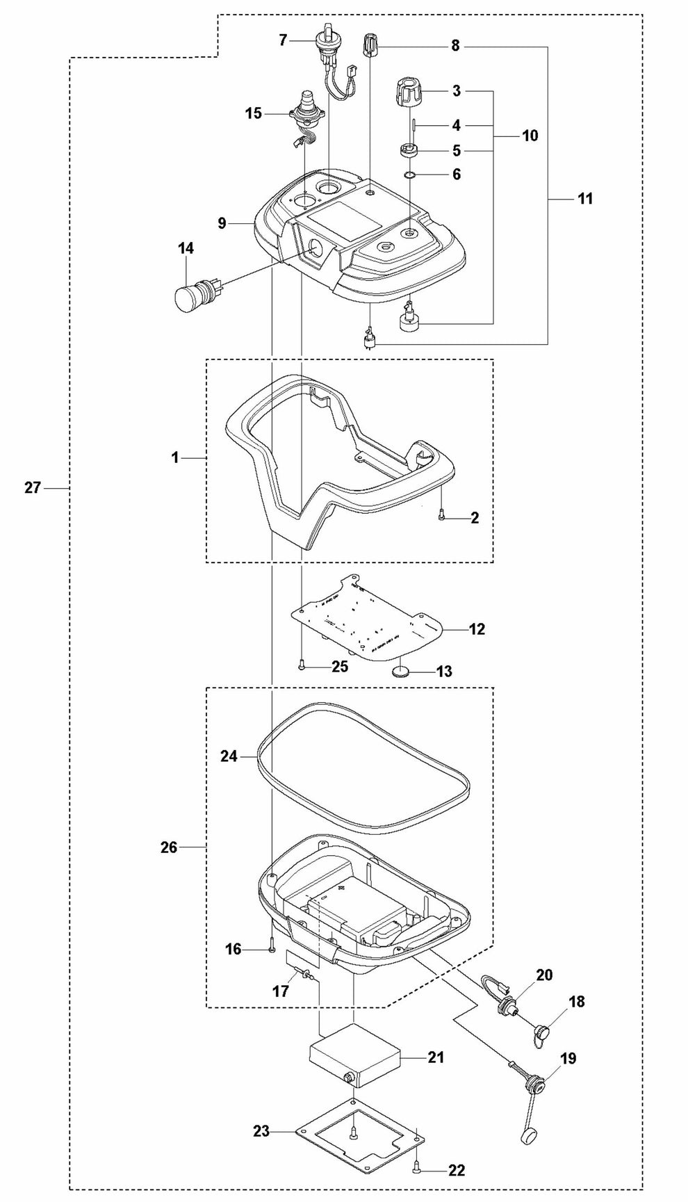 PG 820 RC Remote Control Assembly Parts By Husqvarna