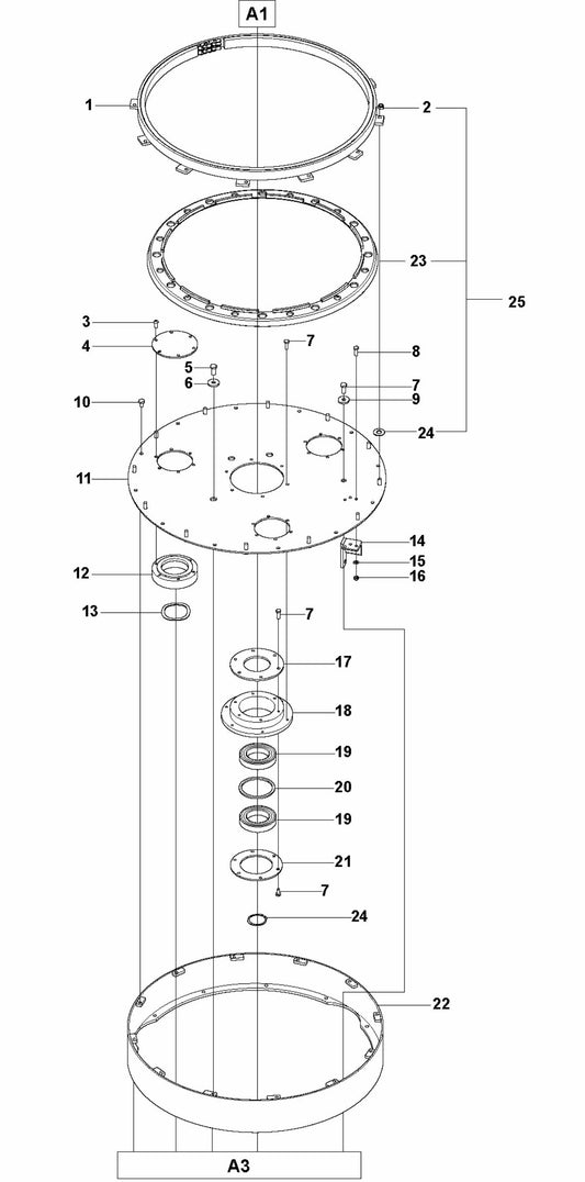 PG 820 RC Grinder Assembly Parts-2 By Husqvarna