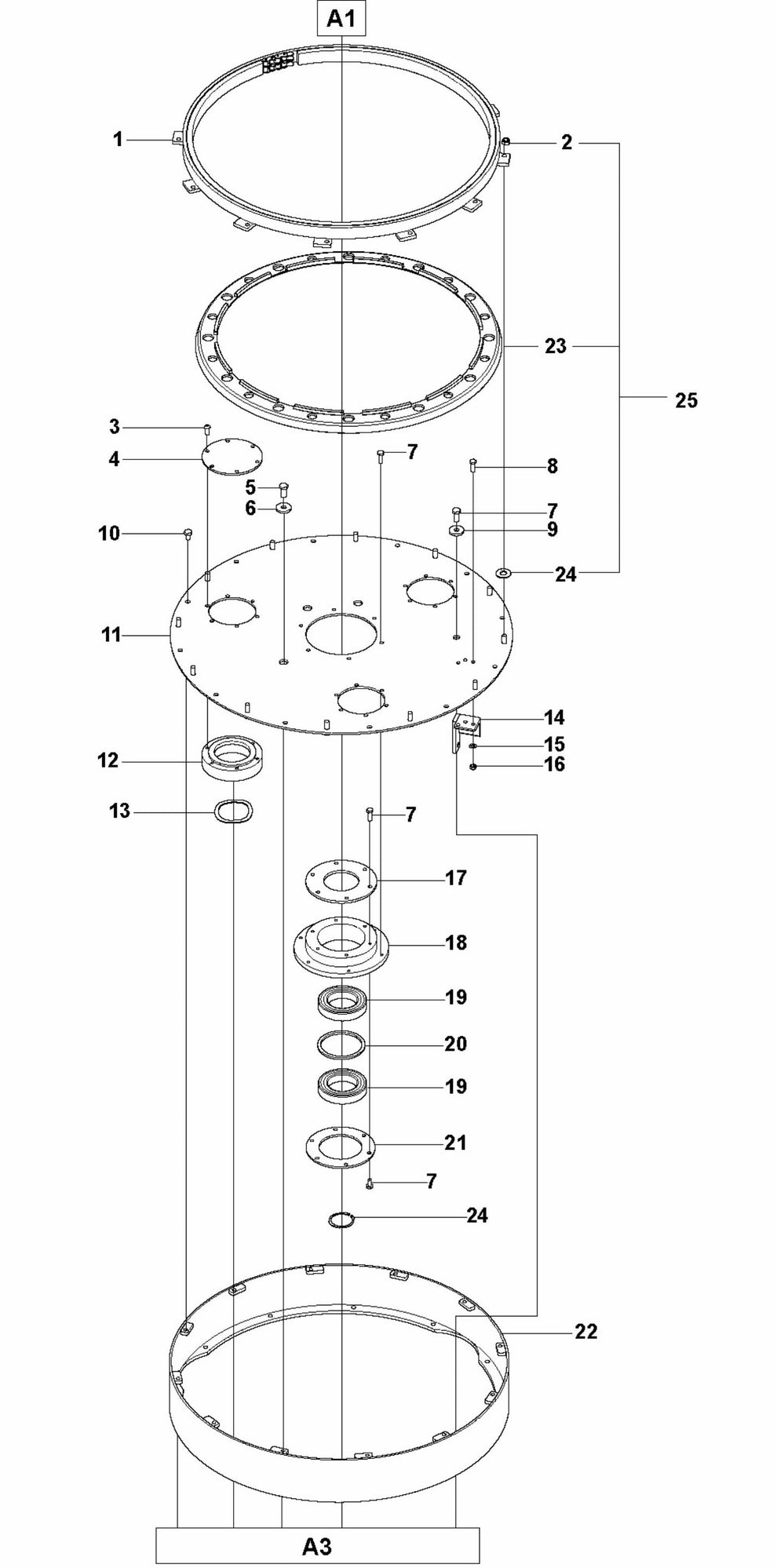 PG 820 RC Grinder Assembly Parts-2 By Husqvarna