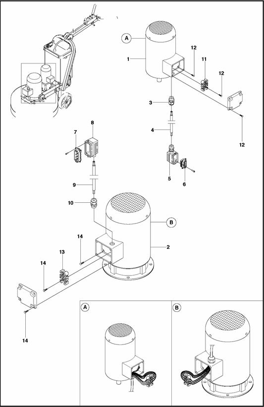 PG 820 RC Electrical Assembly Parts-3 By Husqvarna