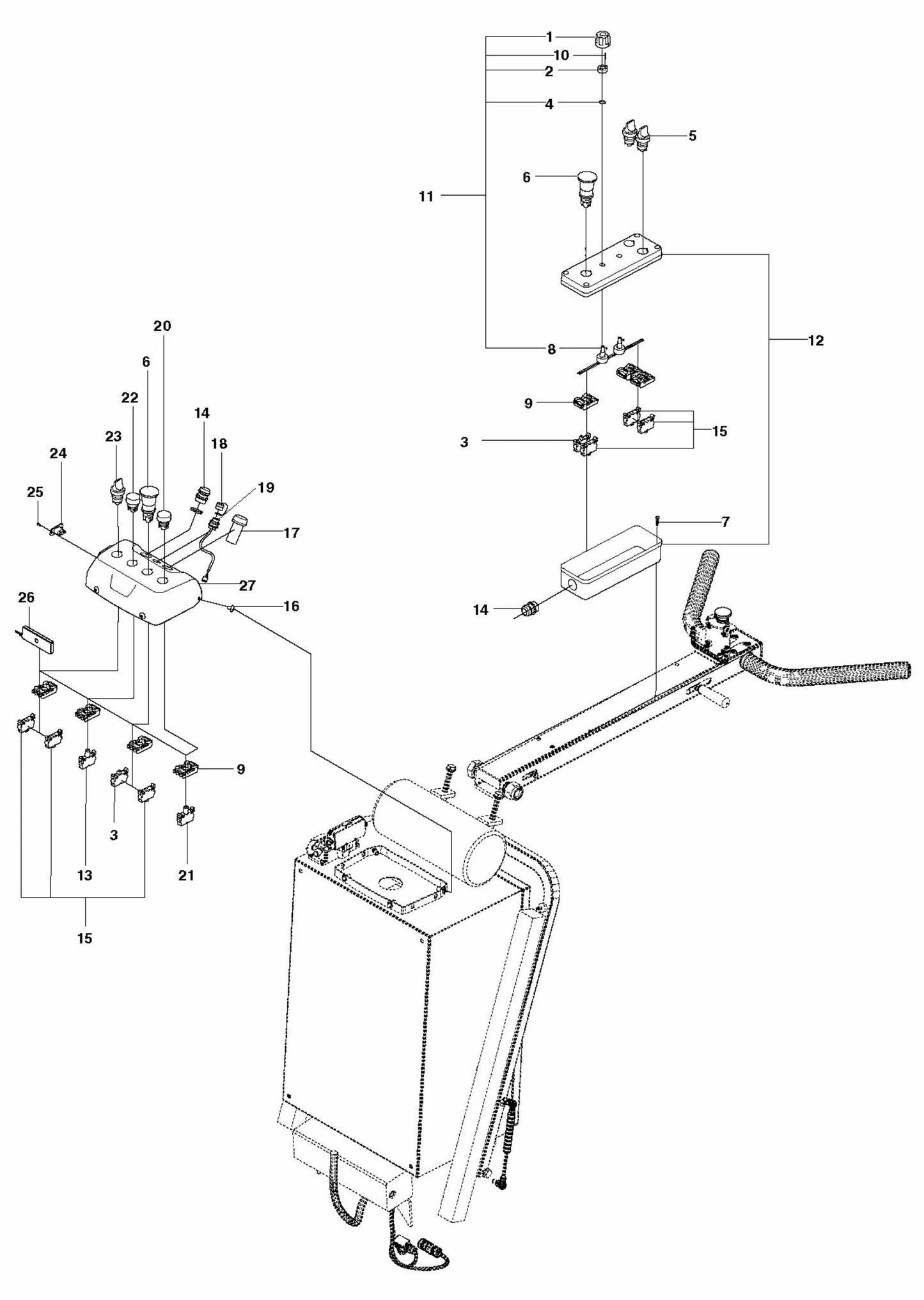 PG 820 RC Controls Assembly Parts By Husqvarna