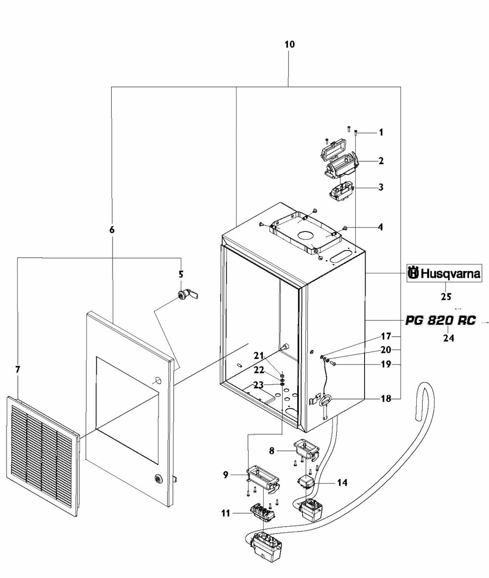 PG 820 RC Electrical Assembly Parts-1 By Husqvarna