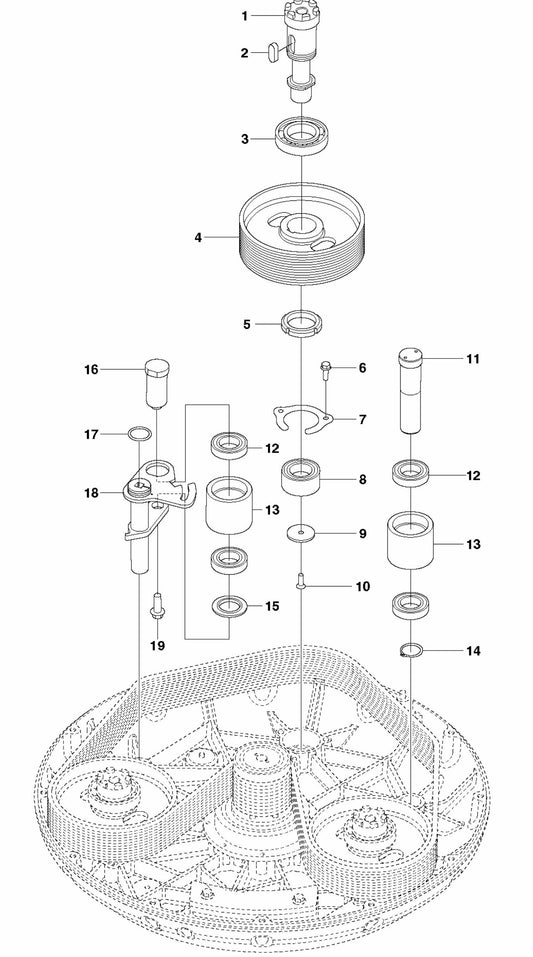 PG 830 P Idler Pulley Assembly Parts By Husqvarna
