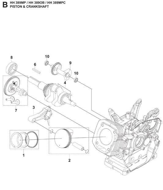 Piston And Crankshaft Parts For FS400 LV S By Husqvarna