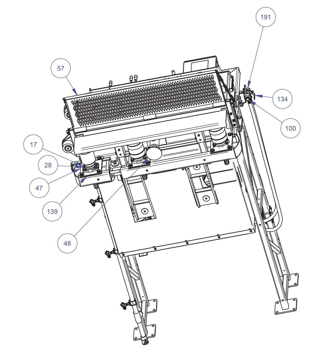 TRTP255T4 Triple Roller Tube Pavers Power End Assembly-3 Parts by Allen Engineering