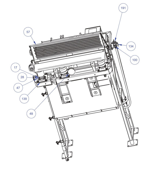 TRTP255T4 Triple Roller Tube Pavers Power End Assembly-3 Parts by Allen Engineering