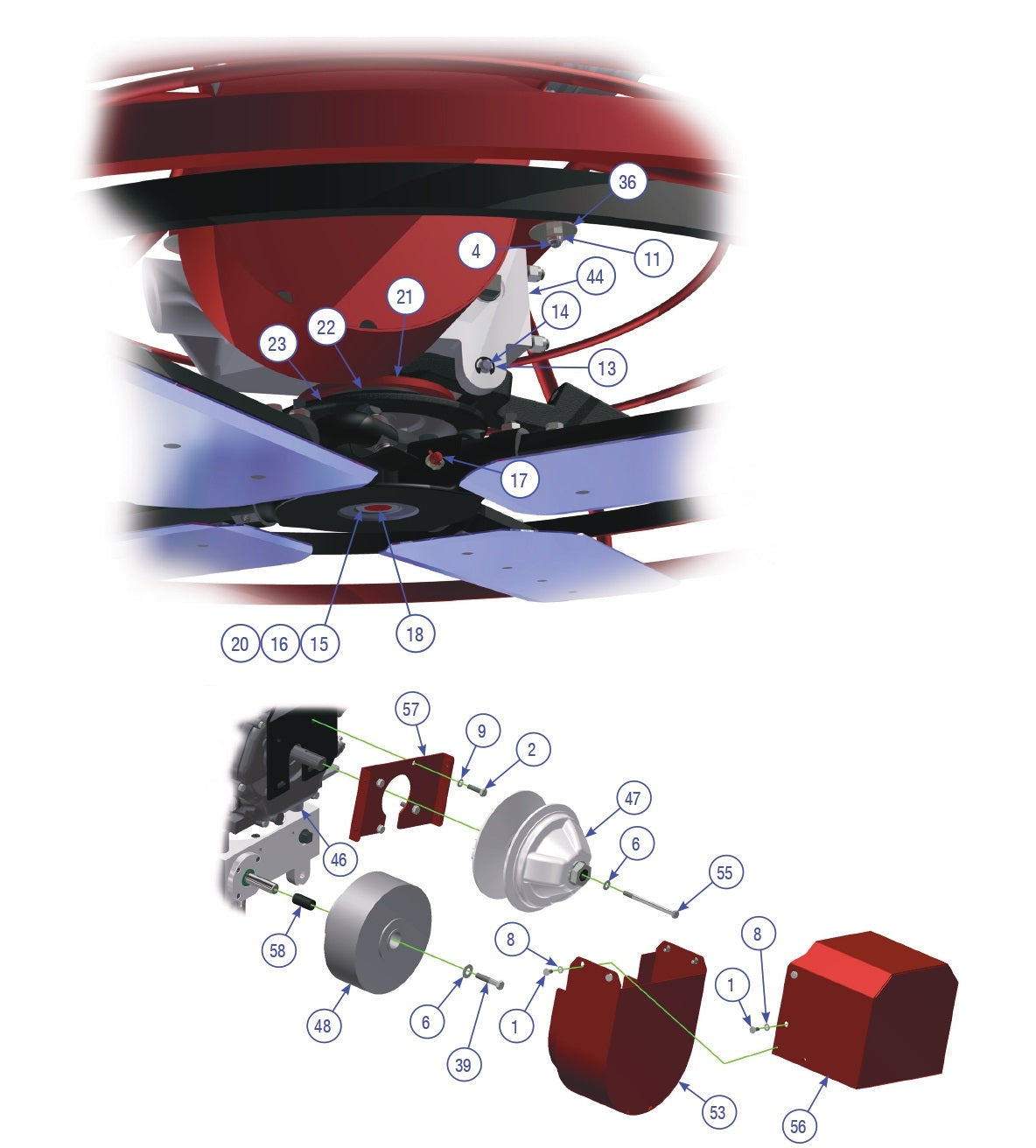 PRO430E / PRO436 / PRO436E / PRO436TC / PRO446 / PRO446TC Power Unit, 446SD-TC Assembly Parts-2 By Allen Engineering