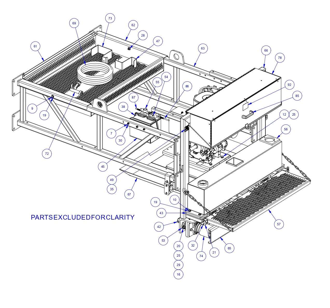 TRTP150B Triple Roller Tube Pavers Power Unit End Assembly-1 Parts by Allen Engineering