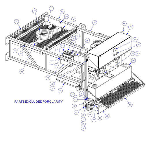 TRTP150B Triple Roller Tube Pavers Power Unit End Assembly-1 Parts by Allen Engineering