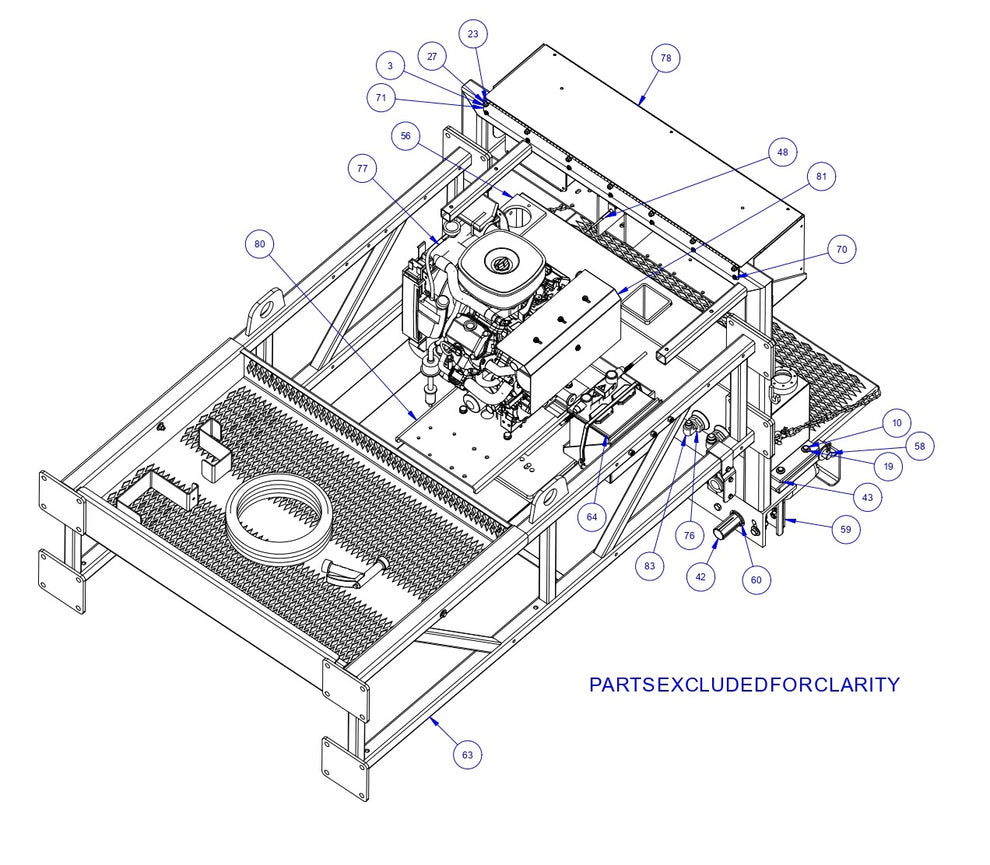 TRTP150B Triple Roller Tube Pavers Power Unit End Assembly-2 Parts by Allen Engineering