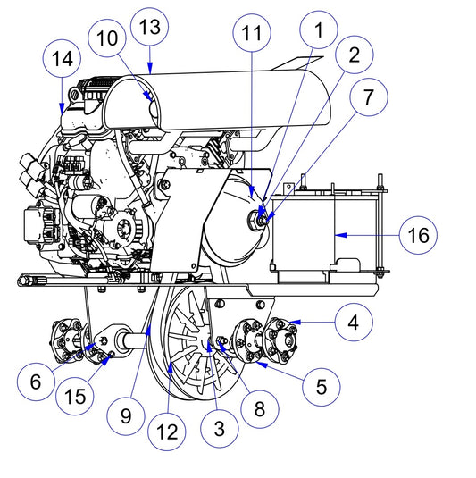 MP215 Mechanical Pro Riders Power Unit Assembly Parts by Allen Engineering